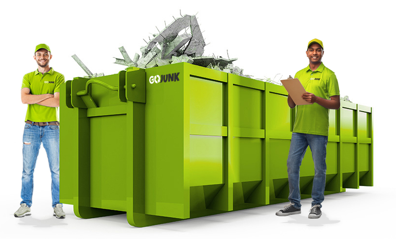 GO JUNK dumpster bin